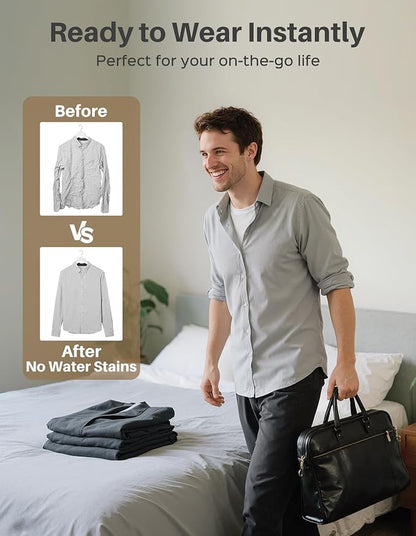 Sweepulire Vacuum Steamer for Clothes, Dual Water Tank 320ml (160ml x2), 3500Pa Suction Handheld Clothes Steamer, 3 Modes, LED Display, Steaming & Ironing 2 In 1Steamers for Clothes (110-120V)