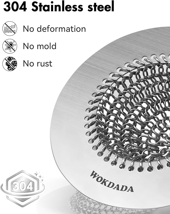 Sink Strainer with Stopper, Wokdada Revolutionary Clog-Free Food Catcher for Garbage Disposal