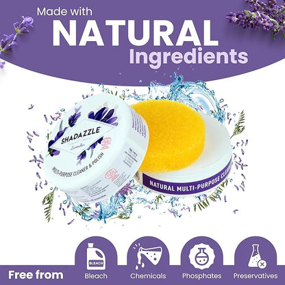 Shadazzle Natural All Purpose Cleaner and Polish – Eco friendly Multi-purpose Cleaning Product (2 Pack, Lavender)
