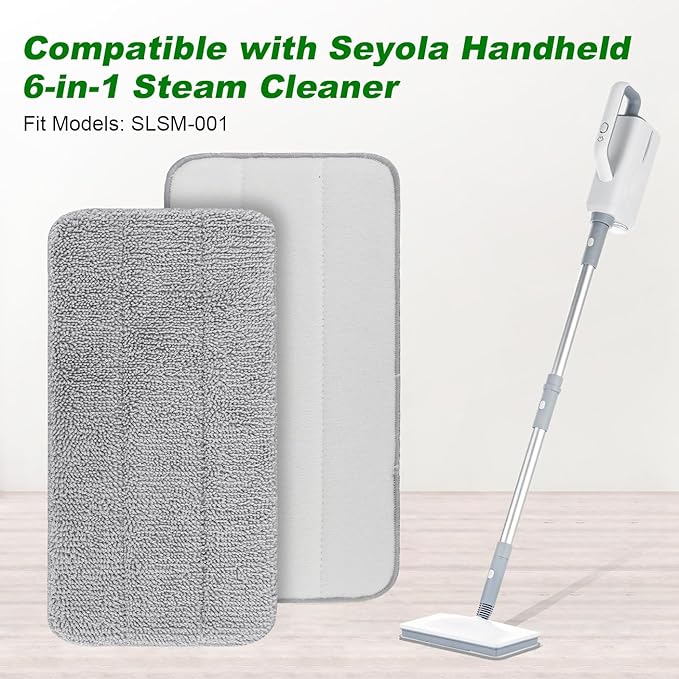 6 Pack Microfiber Steam Mop Pads Compatible with FEPPO, FODFINU & Seyola Series Steam Mop, Washable & Reusable Microfiber Steam Mop Cloth for All Types of Floors, Steam mop Attachments(6 Pack, grey)