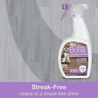 Bona Pet Spray Odor Eliminator, Dog Formulation, 32 fl oz, Safe for Carpeted Areas and Multi-Surface Floors (Pack of 2)