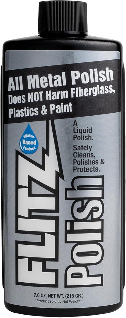 FLITZ Stainless Steel Appliance Kit - 7.6oz Liquid Polish, 16" Microfiber Cloth, 16oz Stainless Steel Chrome/Clean and Polish Protectant