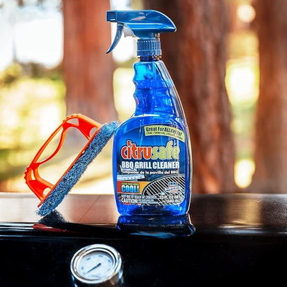 Grill Cleaning Spray - BBQ Grid And Grill Grate Cleanser By Citrusafe (23 oz)