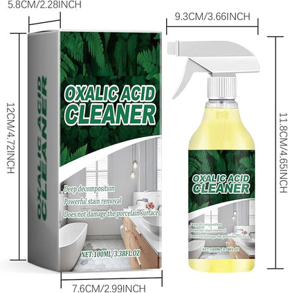 2 Bottle Oxalic Acid Cleaner, 100ml/3.38fl.oz, Multipurpose Stain Remover Spray for Bathroom