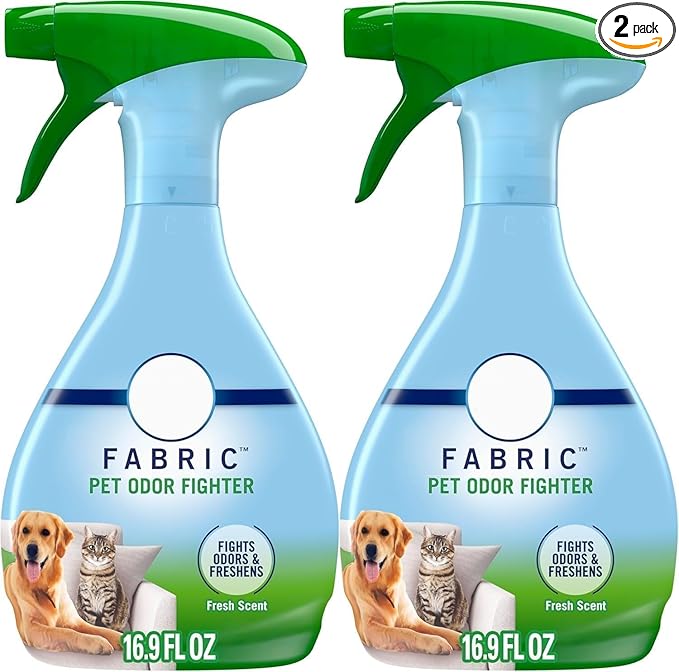 (Pack of 2)-F.e.b.r.e.z.e Pet Odor Fighter Air Freshener Fabric Spray, Fresh Scent, 16.9 oz x 2 = Total 33.8 oz