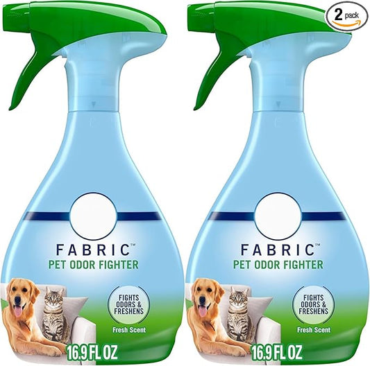 (Pack of 2)-F.e.b.r.e.z.e Pet Odor Fighter Air Freshener Fabric Spray, Fresh Scent, 16.9 oz x 2 = Total 33.8 oz