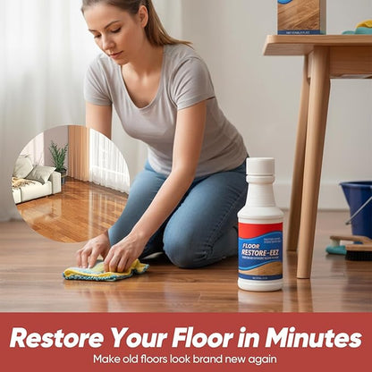 RAINPOT Floor Restore Cleaner, High Solid Content Floor Polish for Shine Renewal & Protective Layer, Helps Conceal Small Scratches, Quick-Drying Protective Finish (3 PACk)