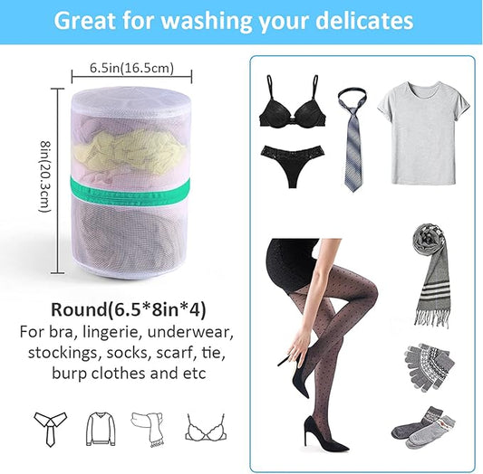 GOGOODA Mesh Laundry Bags for Delicates Durable Protective Wash Bags Travel Storage Bags for Intimates Lingerie, 4PCS (6.5 * 8in)