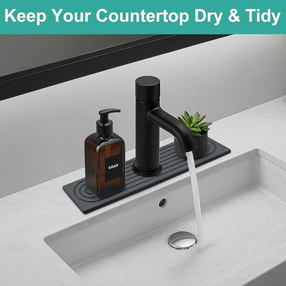 Small Quick Drying Stone Sink Protectors for Kitchen Sink Water Absorbing Diatomite Faucet Mat Stone Drying Mat for Bathroom Counter Kitchen Decor And Accessories Sponge Holder