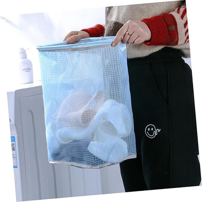 Outanaya Folding Wall-mounted Clothes Storage Basket Lightweight and Multi-functional Dirty Laundry Organizer for Bathroom and Home Design Blue