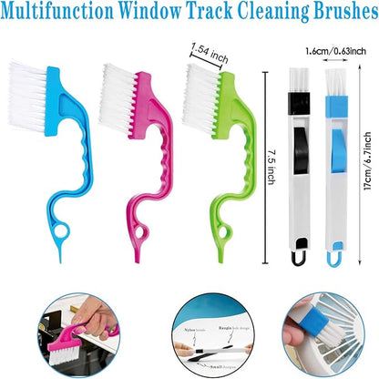 14 Pcs Crevice Cleaning Brush, Corner Brush, Screen Cleaner Brush, Cleaning Tools for Housekeeping, Garbage Disposal Cleaner Brush, Window Track Cleaning Tools, Kitchen
