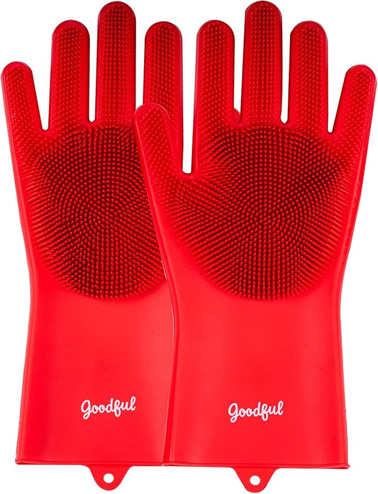 Goodful Silicone Kitchen Rubber Gloves, Oversized, Reusable, Waterproof