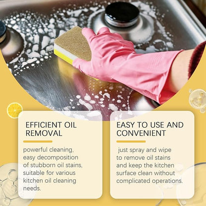 Multi Purpose Foam Cleaner - All Purpose Degreaser Spray, Heavy Oil Stain Remover | Kitchen Cleaner for Ovens Cabinet Pots Appliances Bathroom Microwave Doors Hoods Glass Household Cleaning Supplies