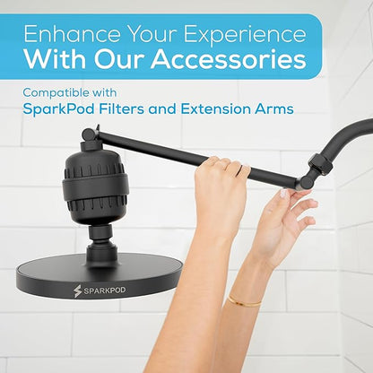 SparkPod Shower Head - High Pressure Rain - Premium Quality Luxury Design - Easy Clean Adjustable Replacement for Your Bathroom Shower Heads (Vintage Oil Rubbed Bronze, 8 Inch Square)
