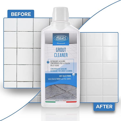 FABER Grout Cleaner, Heavy Duty Grout Cleaner for Every Kind Grout and Tile Joints - Friendly and Safe Cleaner - Removes/Deep Cleans Dirt, Grease, & Grime - Safe for All Alkali-Resistant Surfaces