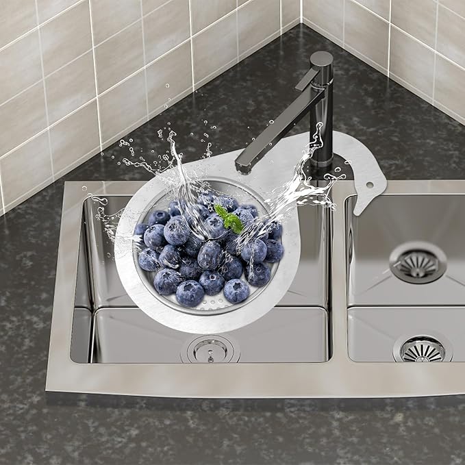 2pcs Swan-Shaped Drain Basket, Stainless Steel Sink Strainer Catcher Multi-Functional Quick Drain Kitchen Filter for Fruits Vegetables, Faucet Hanging (Small)