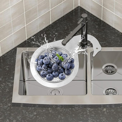 2pcs Swan-Shaped Drain Basket, Stainless Steel Sink Strainer Catcher Multi-Functional Quick Drain Kitchen Filter for Fruits Vegetables, Faucet Hanging (Small)