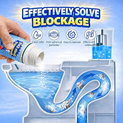 Wild Tornado Pipe Dredge, Powerful Sink and Drain Cleaner Powder, Fast Foaming Drain Cleaner for Kitchen and Pipes Cleaning Tool Clog Remover
