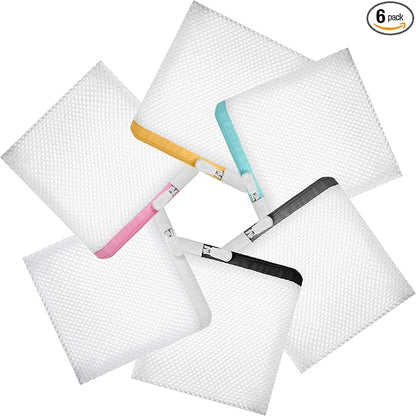 6 Pcs Small Mesh Laundry Bag for Delicates Lingerie Laundry Bag Sock Washing Bags for Laundries Foldable Mesh Laundries Bags Small for Travel Home Mini Washing Machine Use Colorful 5.51×4.72 Inch