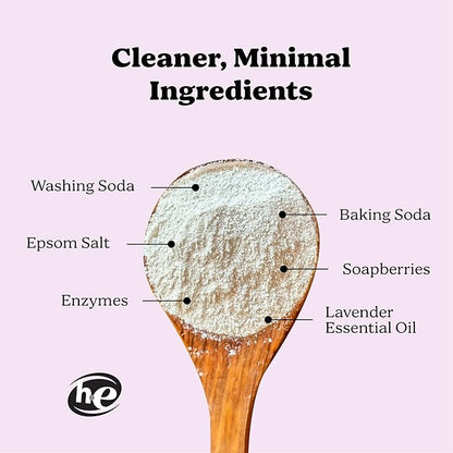 Pronounce Laundry Detergent Powder Alternative | Cleaner Ingredients. Safer for Sensitive Skin. Stain + Smell Fighting. With Essential Oils. HE Safe (Lavender, 120 Loads).