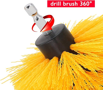 5 Pieces Drill Brush Attachments, Scrubber Brush for Drill, Power Cleaning Kit for Carpet, Car Detailing, Bathroom Surface, Upholstery, Grout, Tiles, Sinks, Shower, Boat, Corner