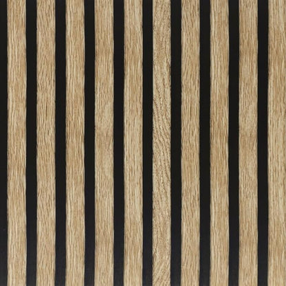 Arthome 17''x240'' Wood Slat Wallpaper,Peel and Stick Self Adhesive Wood Wallpaper PVC Vinyl Decorative Removable Wallpaper Waterproof Faux Wood Grating Stripe Contact Paper for Living Room Bedroom