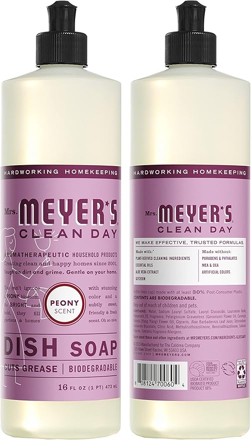 Mrs. MEYER'S Clean Day Limited Edition Scent Kitchen Basics Set (Peony)