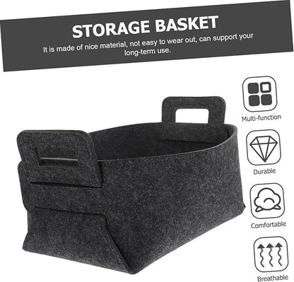 Healifty Collapsible Laundry Basket Foldable Hamper with Capacity for Clothes and Blankets Portable Storage Organizer with Smooth Surface Space Saving Design for Home and Travel Dark Gray
