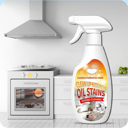 New Upgrade Kitchen Cleaner, Clean Up Kitchen Oil Stains Spray, Heavy Duty Kitchen Degreaser & Cleaner for Multi-Surface Cookware & Countertop, Clean Up Kitchens Oil Stains(240ml/8.45oz)