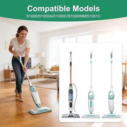 4 Pack Steam Mop Replacement Pads Compatible with Shark Steam Mops S1000/S1000A/S1000C/S1000WM/S1001C, Microfiber Steam Mop Pad, Washable & Reusable Cleaner Pads
