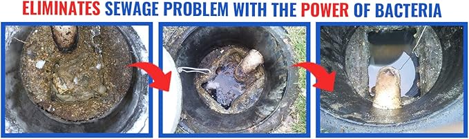 Drainfix & Septic Restorer 32 Oz Septic Tank Treatment | Drainfield Treatment | Septic Safe Drain Cleaner | Enzyme Drain Cleaner | Septic Cleaner | Exxon Valdez Patented - 3 Pack