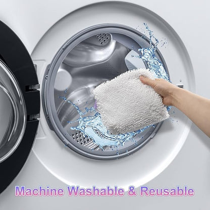 6 Pack Microfiber Steam Mop Replacement Pads for Shark Steam Mops S3500 Series S3501 S3601 S3550 S3901 SE450 S3801CO S3601D S2901 S2902 Steam Pocket Mop Pads Floor Cleaning Reusable for Shark Mop Pads