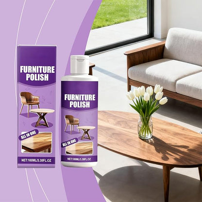 Furniture Polish, 100ml Furniture Restorer Spray, Floor Maintenance Agent with Shine and Protection, Suitable for Hardwood, Leather, Kitchen Cabinets, Counters, Tables, and Household Seats, Easy-to-Us