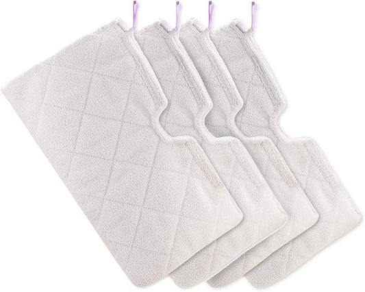 4 Pack Steam Mop Replacement Pads Compatible with Shark Steam Pocket Mop S3500 Series (S3501, S3601, S3550, S3901, SE450), Reusable Washable Microfiber Steam Mop Pads for Sealed Hard Floors