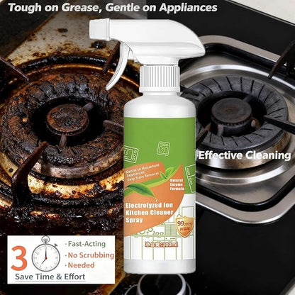 XIRUJNFD Natural Enzyme Formula to Household Appliances, Electrolyzed Ion Kitchen Cleaner Spray, Multi-Purpose Cleaner for Hold, Oven, Stove, Range Hood, Easy Cleaning Household Items (3)