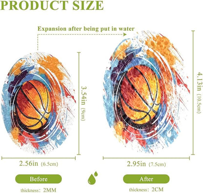 Basketball Kitchen Scrub Sponges, Pop-up Kitchen Cleaning Sponges Reusable Dish Washing Sponges for Bathroom Household Cleaning 3 Pack - Non Scratch Scrubber