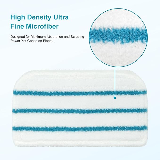 Steam Mop Pads Replacement Compatible with Black Decker Steam Mop SM1600, SM1610, SM1620, HSM13E1, HSMC1300FX, HSMC1321, HSMC1361SG Cleaner Black and Decker Steam Mop Replace Pads for Floor Cleaning
