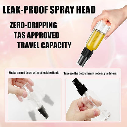 EVANCENT 100Pack Small Spray Bottles 1oz, 30ml Travel Spray Bottle with Black Fine Mist Sprayer, Mini Empty Refillable Containers Portable Cosmetic Bottles for Plants, Cleaning, Misting & Skin Care