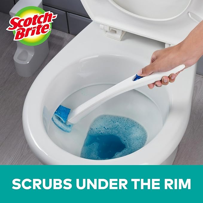 Scotch-Brite Disposable Toilet Scrubber Refill Pads for Toilet Cleaning System | Removes Rust & Hard Water Stains | 10 Disposable Refills