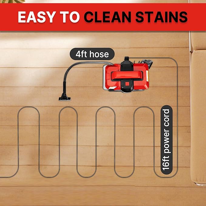 Shop-Vac Portable Carpet and Upholstery Cleaner Machine, Powerful Spot Cleaner for Pet Stains, Sofa, Rug, Mattress, Curtain and Car Seats, Lightweight with Two Cleaner Solutions