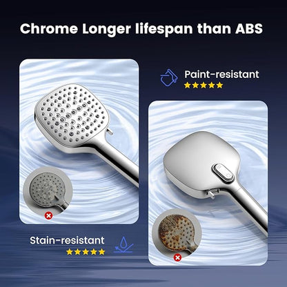 Filtered Shower Head with Handheld, High Pressure 7 Spray Showerhead with Filters, Detachable Shower Heads, Water Softener Filters for Hard Water - Remove Chlorine