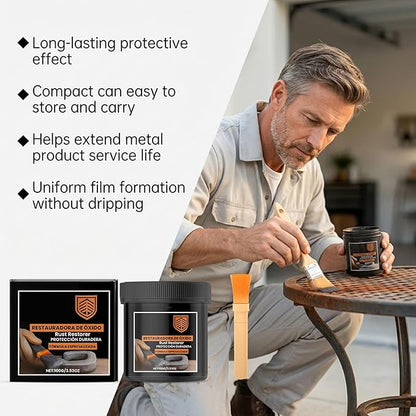 Rust Converter, Vehicle Iron Powder, 6.5x6.5x6.3cm, Rust Remover Solution, Metal Cọrrosion Trẹatment, Stain Elimination Gel, For Cars Furniture Plumbing Use
