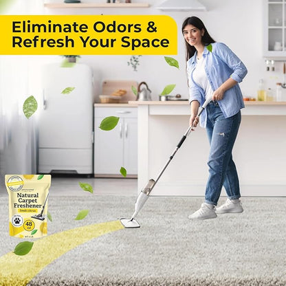 Aromasong 100% Natural Carpet Deodorizer Powder Citrus – 2 Pack, (13 oz Each) – Pet-Safe Carpet Freshener Powder – Eliminator of Strong Odors & Pet Urine – Improved Formula