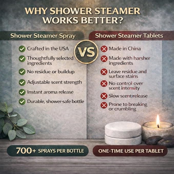 Eucalyptus Shower Spray Aromatherapy — 700+ Sprays, USDA Organic 100% Pure Essential Oil Aromatherapy Mist for Spa Shower, Steam, Sauna & Linen Before Bed – Premium & Travel Size (4 oz, Made in USA)