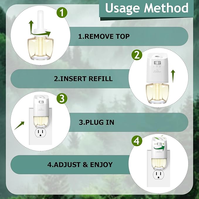 Plug In Refills Air Freshener, Confidence, Freedom, Love, Passion, Reflection, for Home and Bathroom 5.28 Fl Oz, 8 Count, Compatible with Air Wick & Glade, Not Include Glade Plus