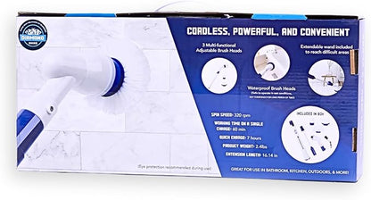 Diamond Shine Power Scrubber - Electric Spin Scrubber - Rotary Powered Scrubbing Brush - Grout, Tile, Floors, Bathtubs, Showers, Sinks, Toilets - 3 Brush Heads
