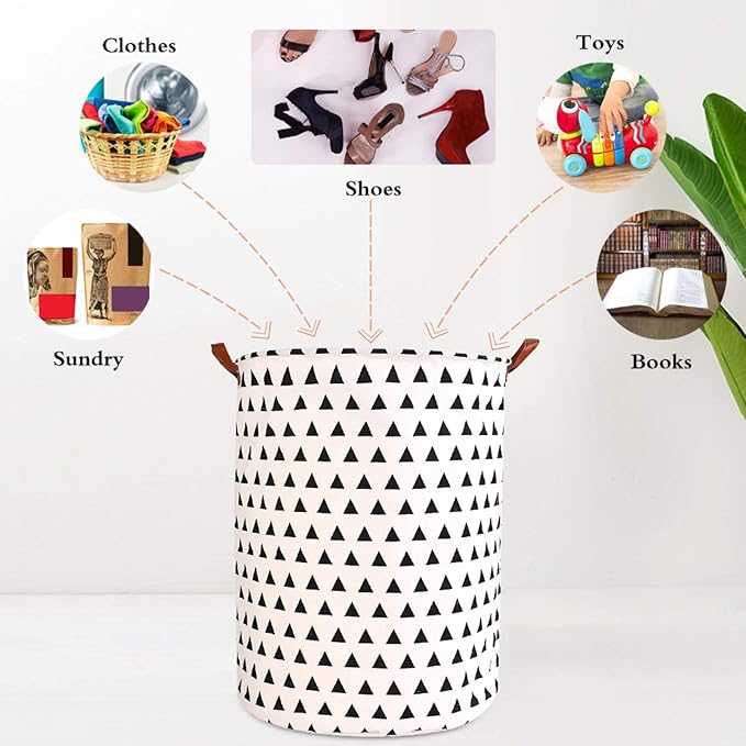1PC Folding Laundry Basket Round Storage Bin Bag Large Hamper Collapsible Clothes Toy Basket Bucket Organizer Large Capacity