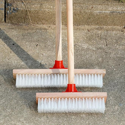 BESPORTBLE Hard Bristle Floor Scrub Brush with 40cm Long Handle, Sturdy Nylon Decking Brush for Patio, Bathroom, Outdoor and Carpet Cleaning
