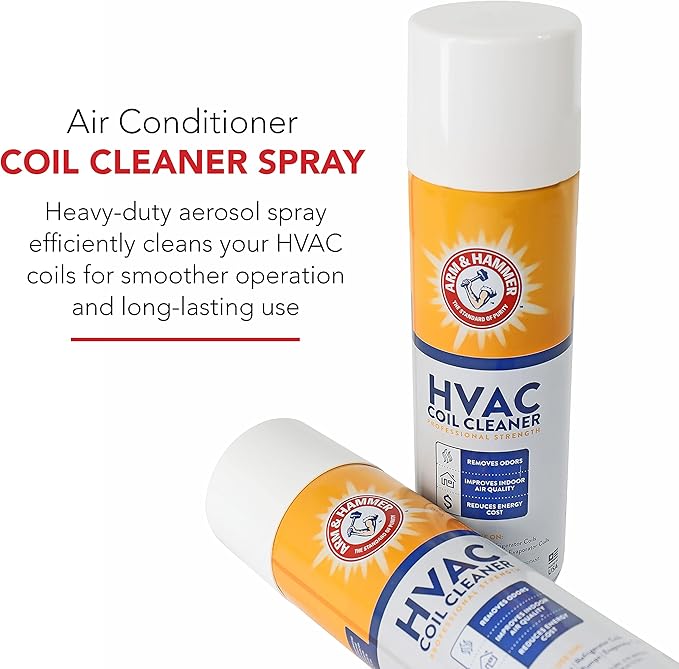 Arm & Hammer Biodegradable HVAC and Air Conditioner Coil Cleaner Foam Aerosol Spray, No Rinse, 19 fl. oz, AHCC-19 by Diversitech