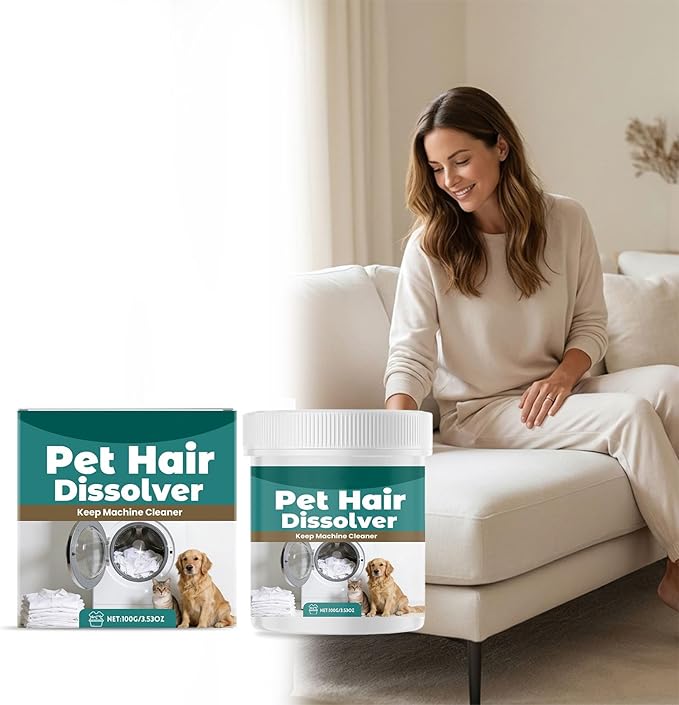 Pet Hair Dissolver - Safe Gentle Deep Cleaning Multipurpose Laundry Agent, Enzymatic Pet Friendly Fabric Care Booster | Powerful Odor Neutralizer Stain Lifter resiidue Free Hair Release treatmentt
